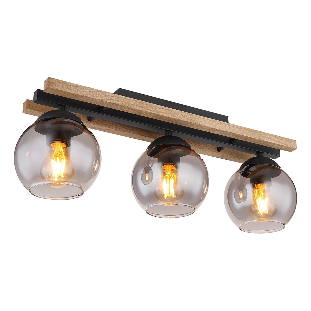 Plafones rurales negros de metal Globo Conni