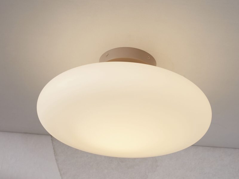 Plafoniera escandinava de vidrio y metal blanco It's About RoMi Sapporo - Imagen 7