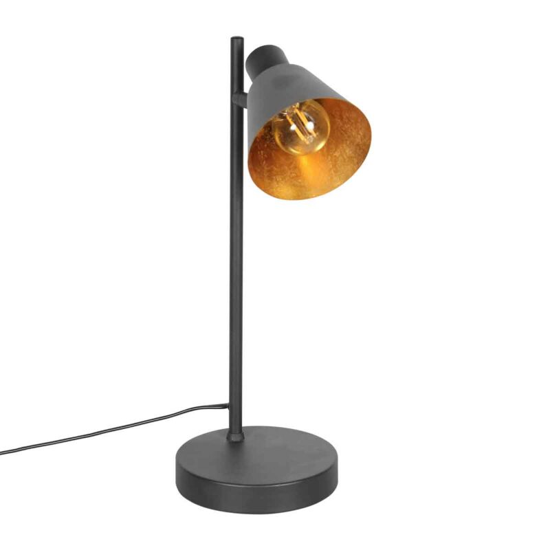 Lámpara de mesa retro negra de metal Mexlite Oeroe - Imagen 2