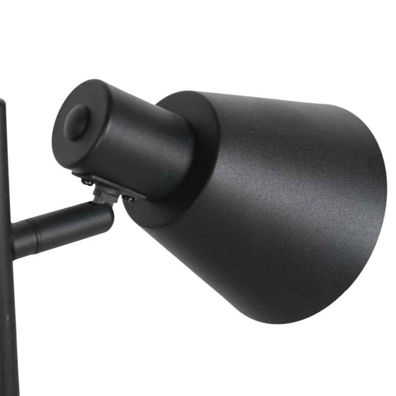 Lámpara de mesa retro negra de metal Mexlite Oeroe - Imagen 3