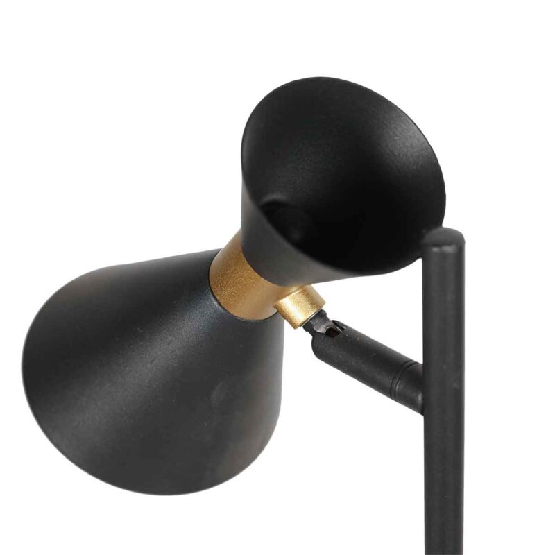 Lámpara de mesa retro negra de metal Anne Lighting Preto - Imagen 3