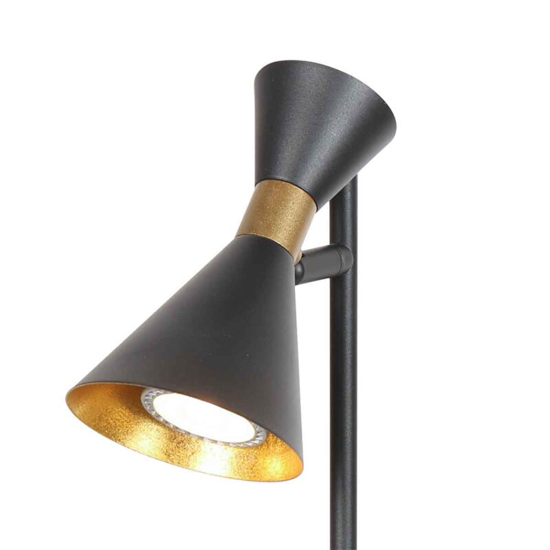 Lámpara de mesa retro negra de metal Anne Lighting Preto - Imagen 4