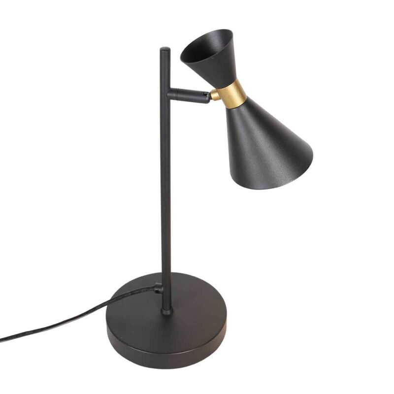 Lámpara de mesa retro negra de metal Anne Lighting Preto - Imagen 8