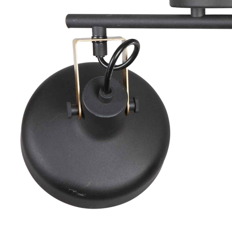 Lámpara de pared industrial de metal negro Mexlite Prato - Imagen 4