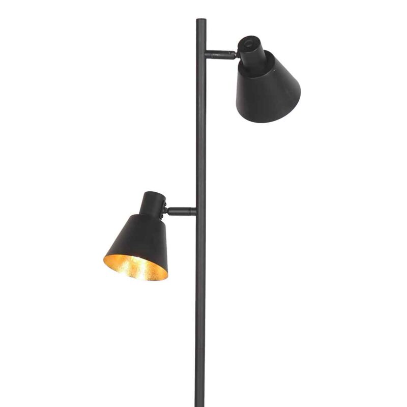 Lámpara de pie retro de metal negro Mexlite Oeroe - Imagen 11