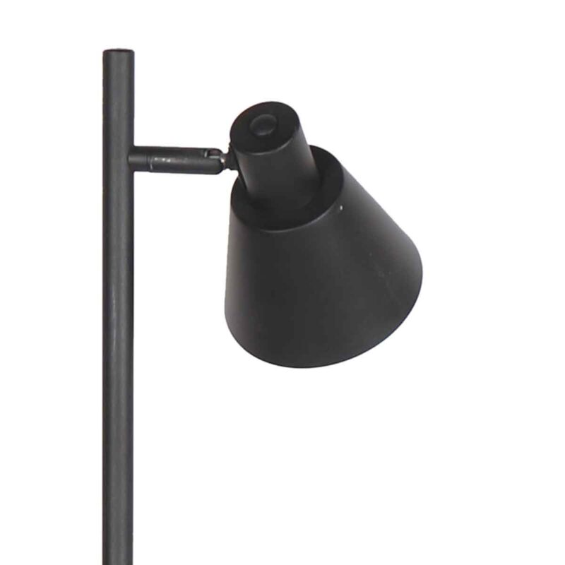 Lámpara de pie retro de metal negro Mexlite Oeroe - Imagen 4