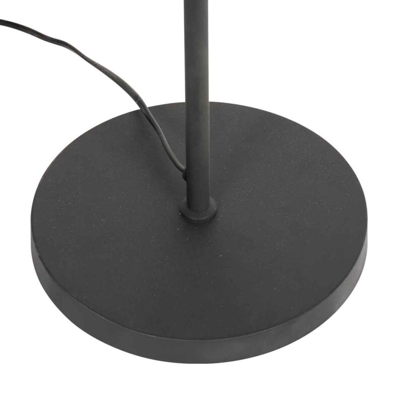 Lámpara de pie retro de metal negro Mexlite Oeroe - Imagen 9