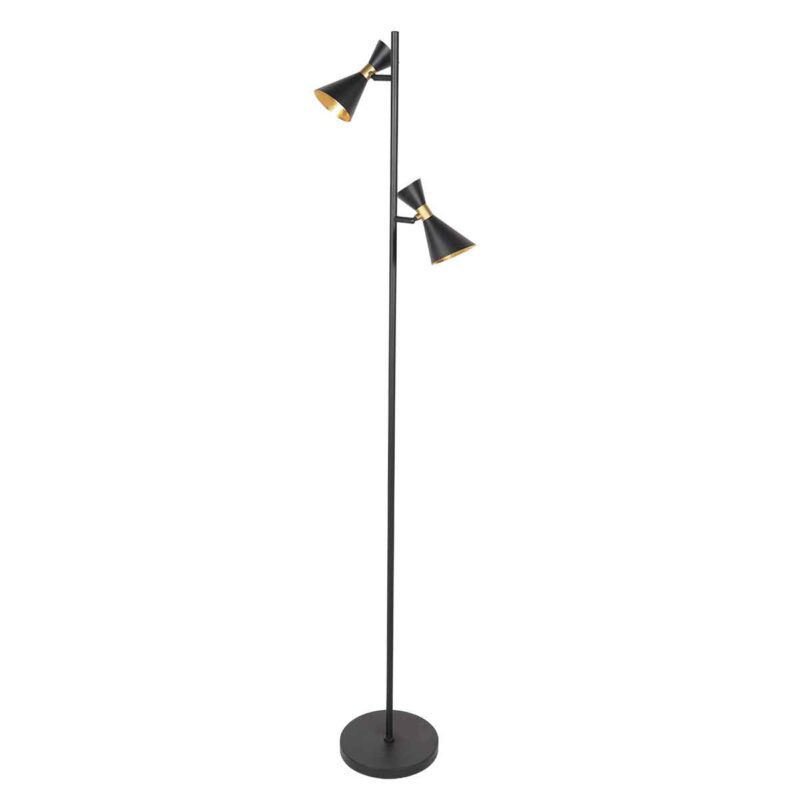 Lámpara de pie de metal negro trendy Anne Lighting Preto - Imagen 2