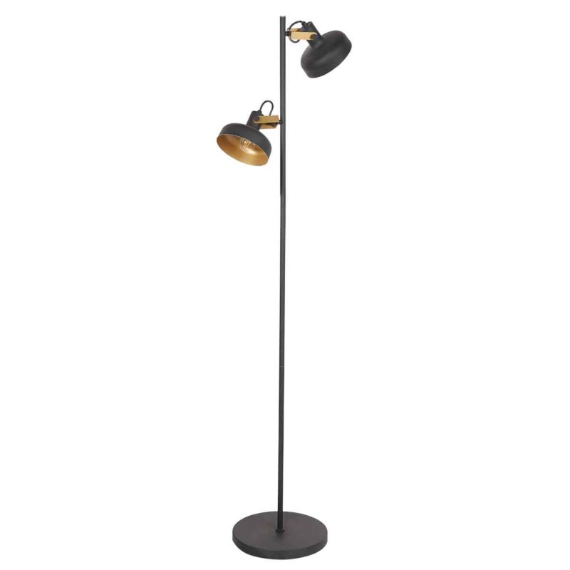 Lámpara de pie negro de metal moderno Mexlite Prato - Imagen 13