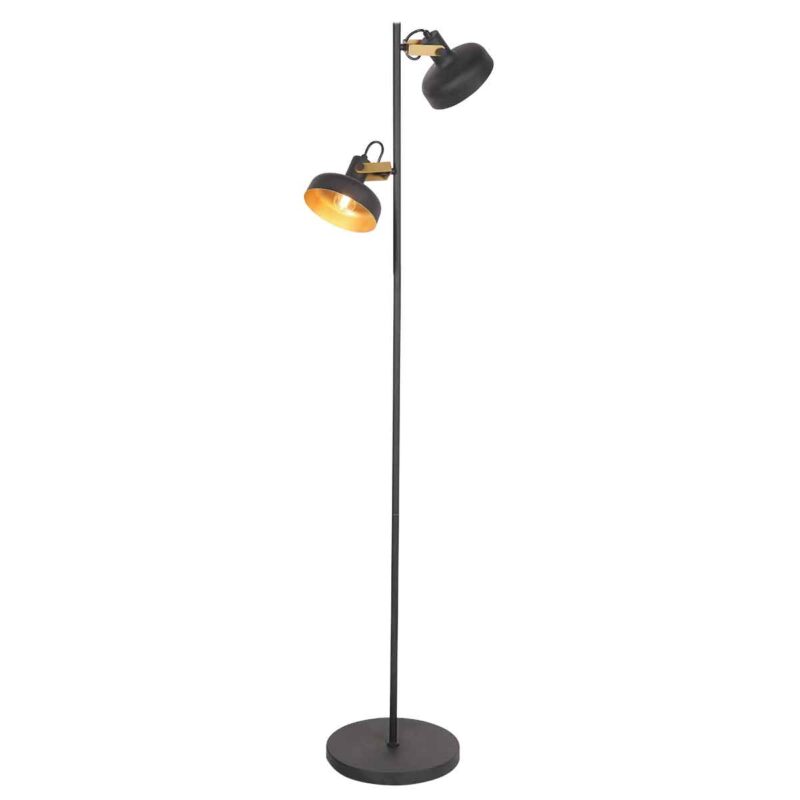 Lámpara de pie negro de metal moderno Mexlite Prato - Imagen 9