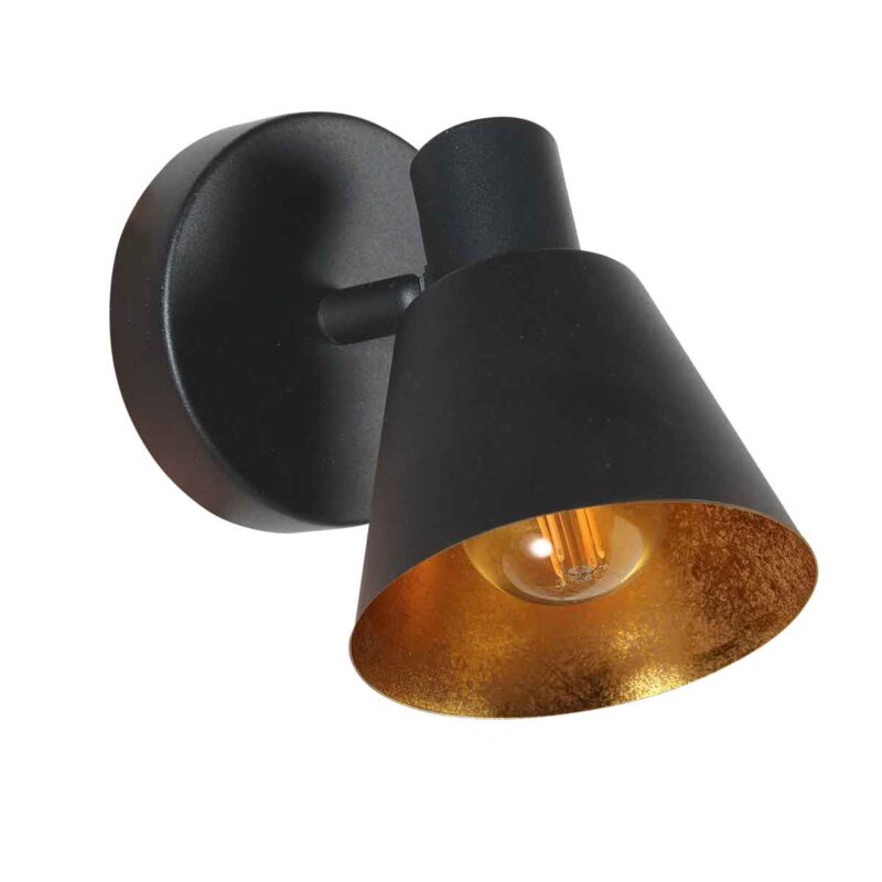 Focos negros retro de metal Mexlite Oeroe - Imagen 2