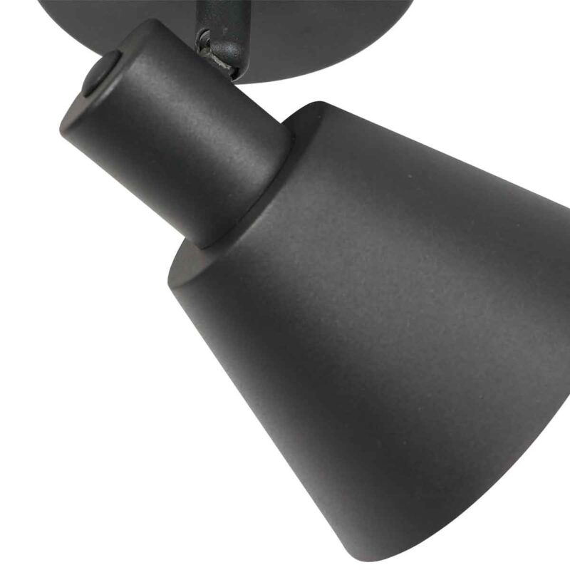 Focos negros retro de metal Mexlite Oeroe - Imagen 4
