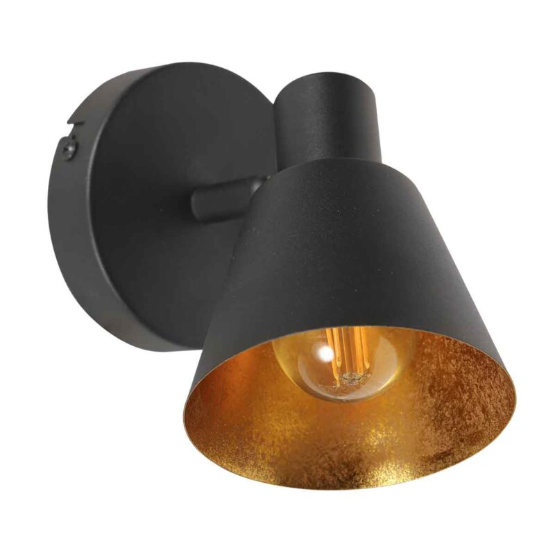 Focos negros retro de metal Mexlite Oeroe - Imagen 7
