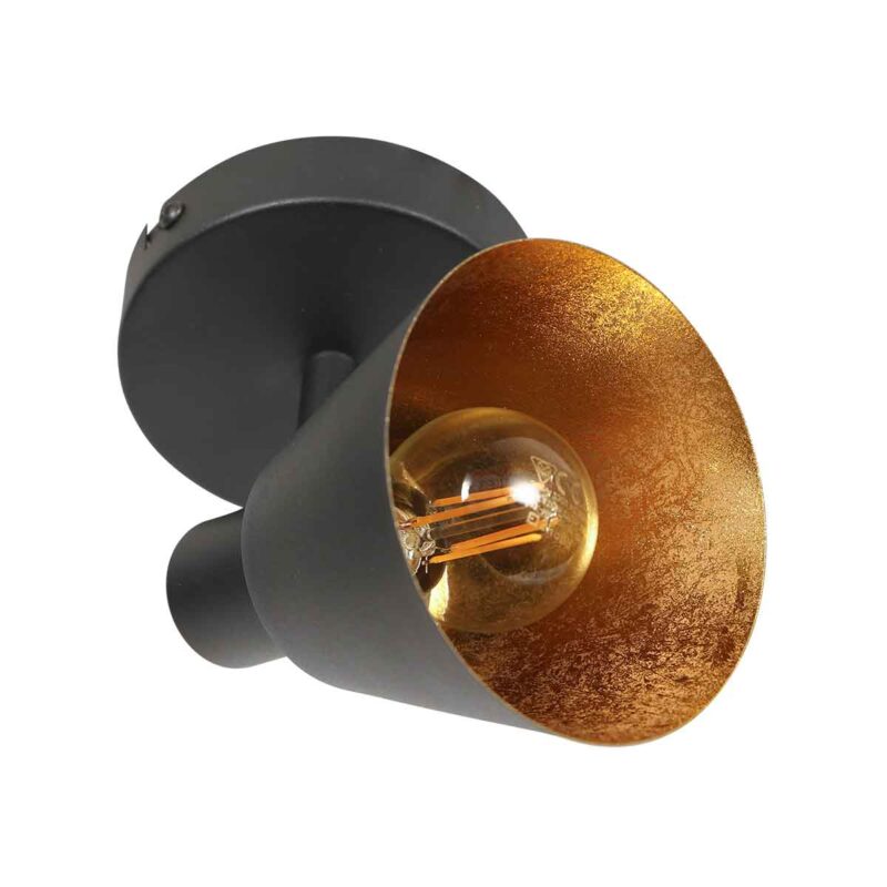 Focos negros retro de metal Mexlite Oeroe - Imagen 8