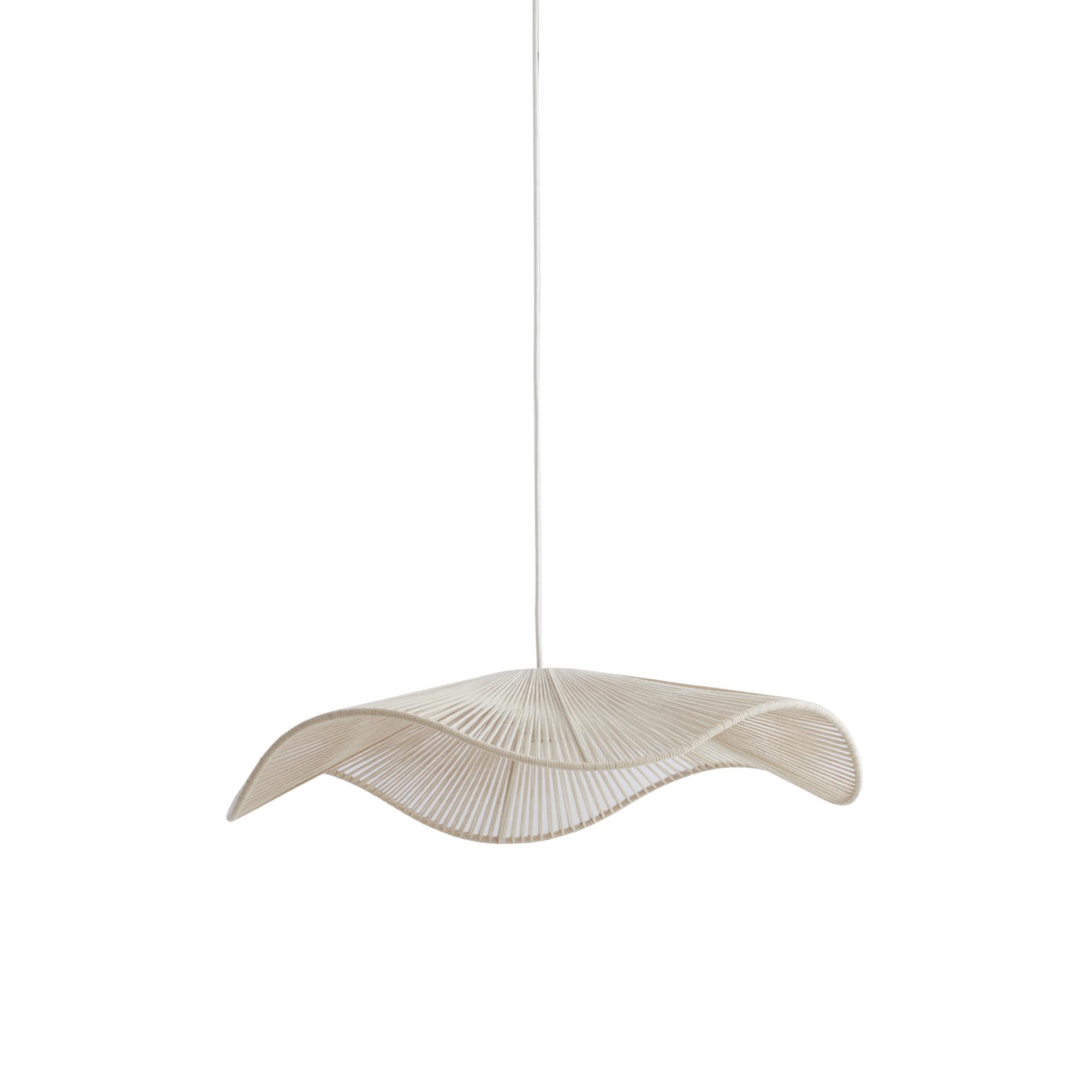 Lámpara colgante orgánica beige de hilo de algodón Light & Living Rafa