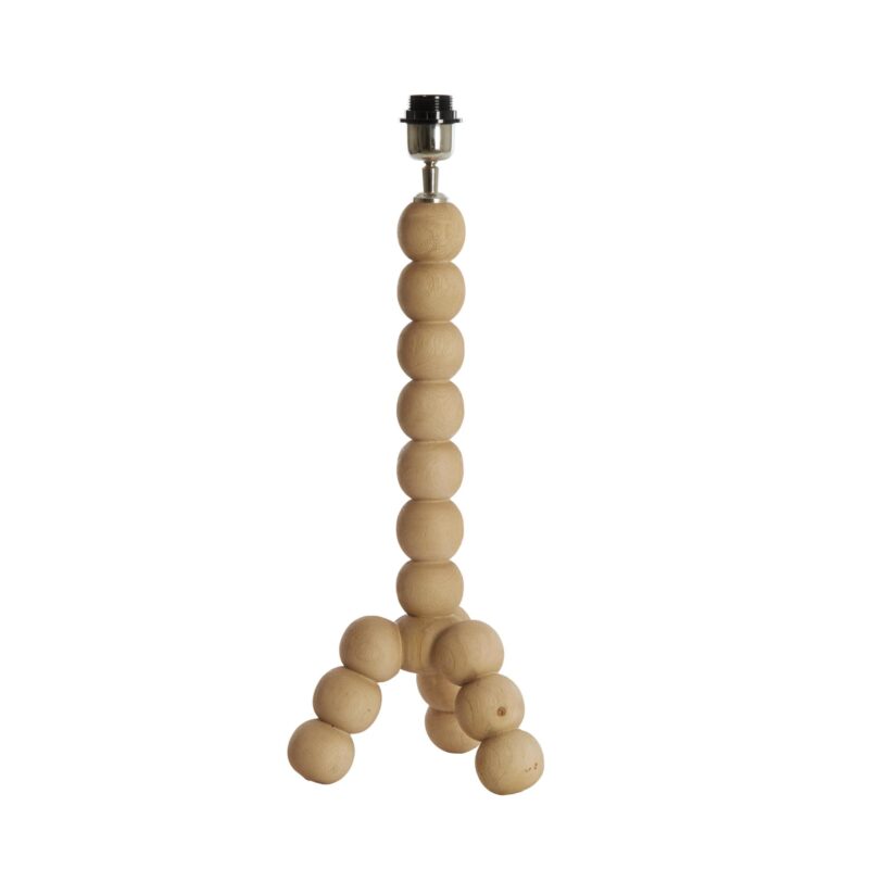 Lámpara de mesa natural con bolas de madera Light & Living Veglio