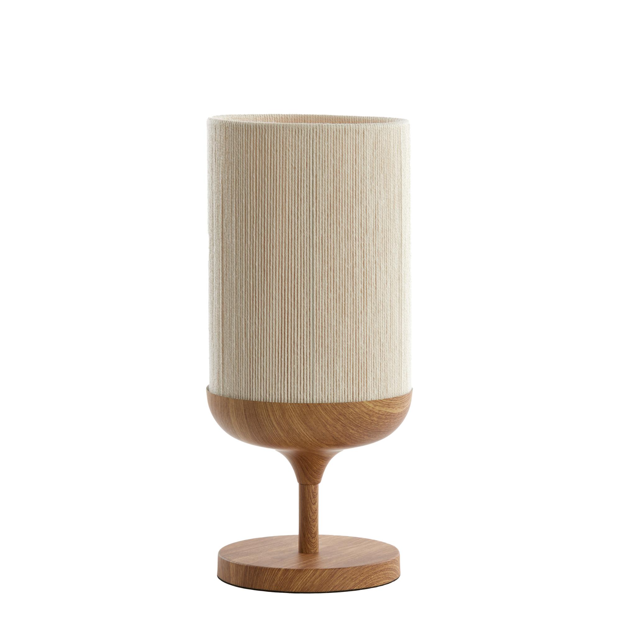 Lámpara de mesa Japandi beige/natural en forma de vaso Light & Living Dania