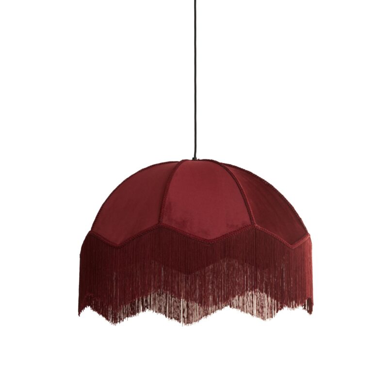 Lámpara colgante vintage roja de terciopelo Light & Living Malacia