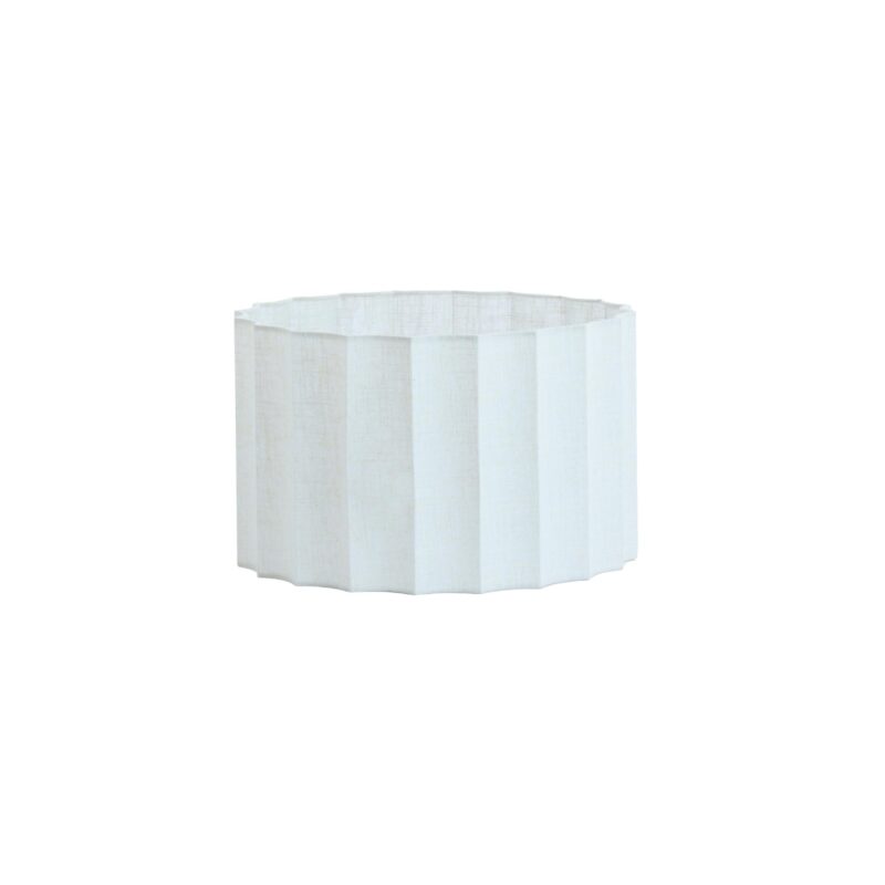 Pantalla de lámpara cilíndrica blanca plisada Light & Living Disli