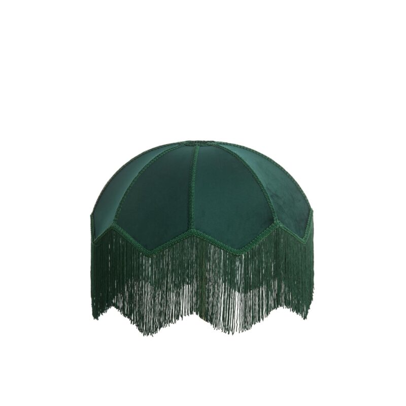Pantalla de lámpara vintage verde de terciopelo Light & Living Malacia