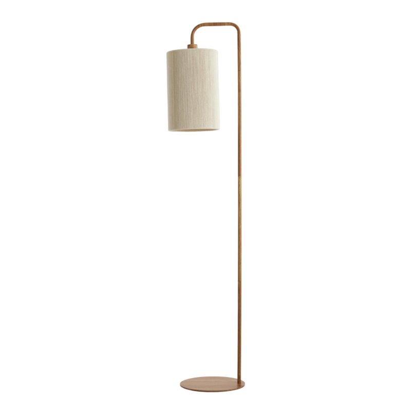 Lámpara de pie curva de algodón/metal marrón Light & Living Donio