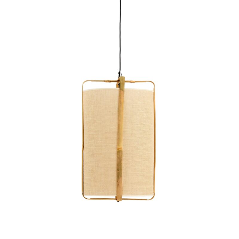 Pantalla de lámpara cilíndrica marrón de yute Light & Living Sendai