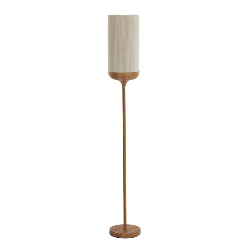 Lámpara de pie recta beige/natural de metal Light & Living Dania