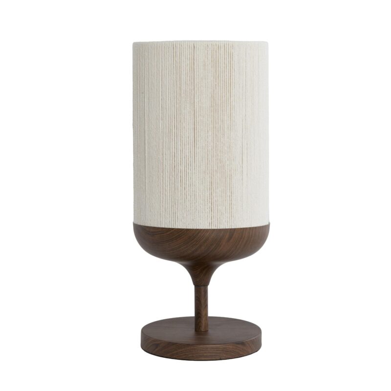 Lámpara de mesa Japandi beige/marrón en forma de vaso Light & Living Dania