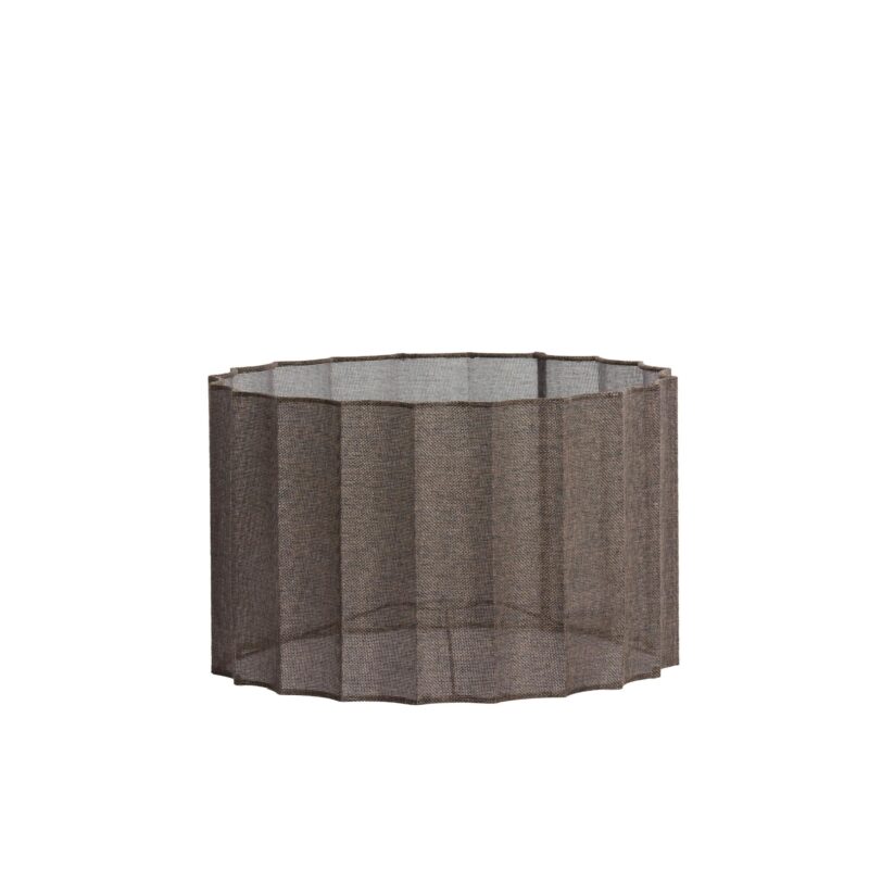 Pantalla de lámpara cilíndrica plisada marrón Light & Living Disli