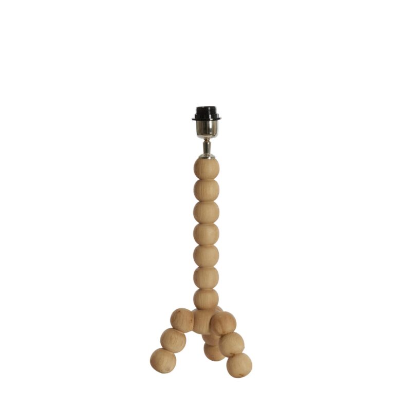 Lámpara de mesa natural con bolas de madera Light & Living Veglio