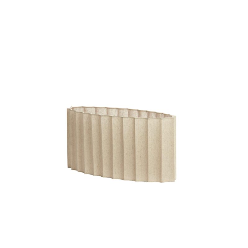 Pantalla de lámpara ovalada beige plisada Light & Living Disli - Imagen 2