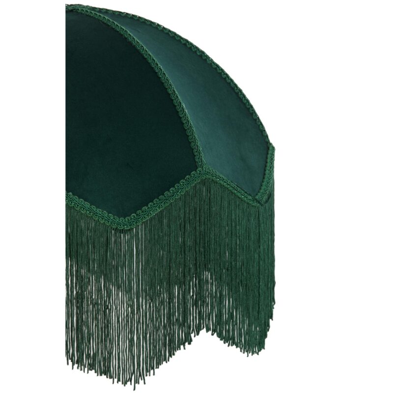 Pantalla de lámpara vintage verde de terciopelo Light & Living Malacia - Imagen 2