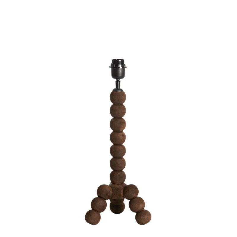 Lámpara de mesa marrón oscuro con bolas de madera Light & Living Veglio - Imagen 2