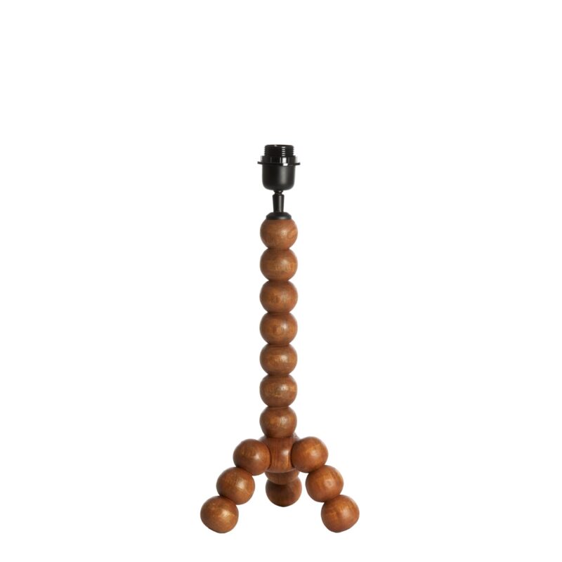 Lámpara de mesa marrón claro con bolas de madera Light & Living Veglio - Imagen 2