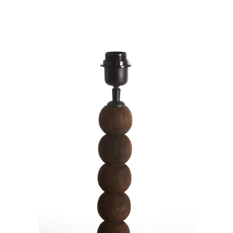 Lámpara de mesa marrón oscuro con bolas de madera Light & Living Veglio - Imagen 2