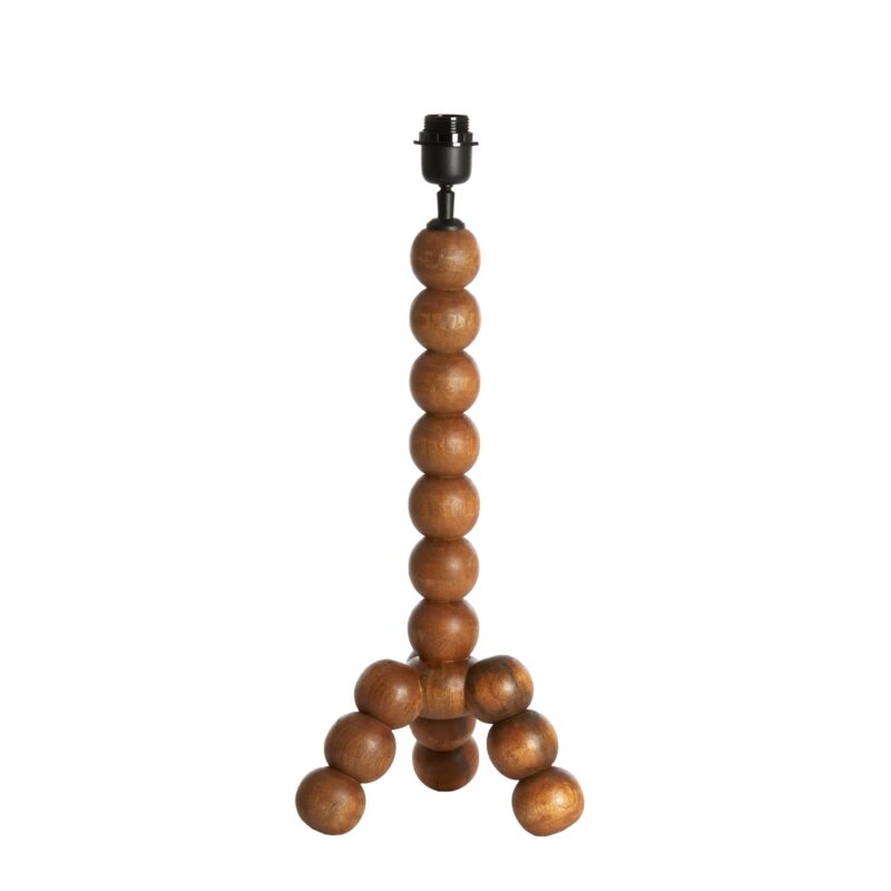Lámpara de mesa marrón claro con bolas de madera Light & Living Veglio - Imagen 2