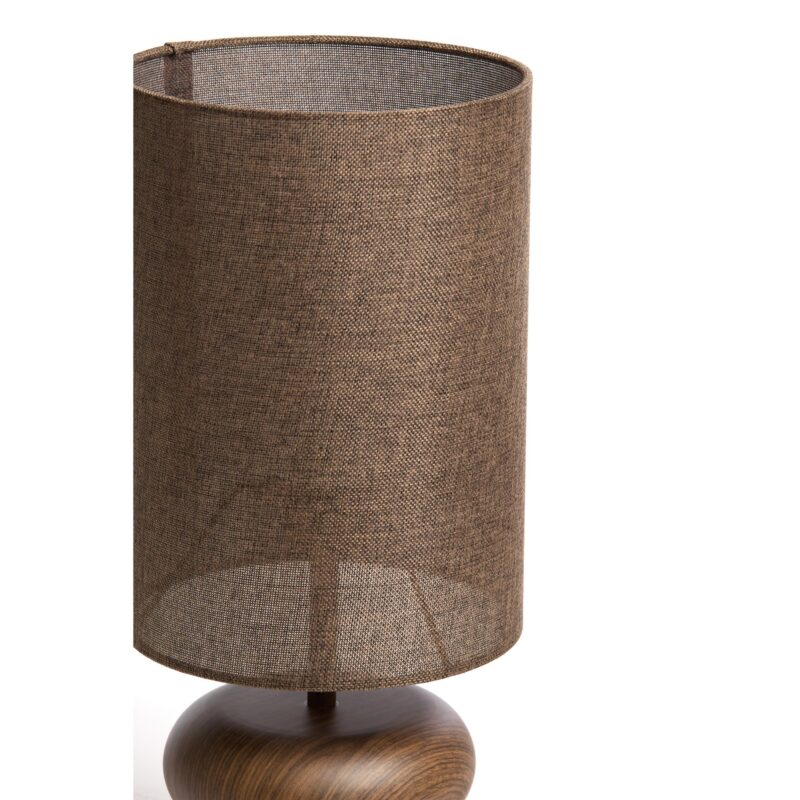 Lámpara de mesa Japandi marrón con 2 estantes de madera Light & Living Danialo - Imagen 2