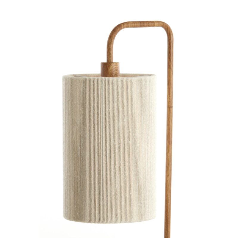 Lámpara de pie curva de algodón/metal marrón Light & Living Donio - Imagen 2