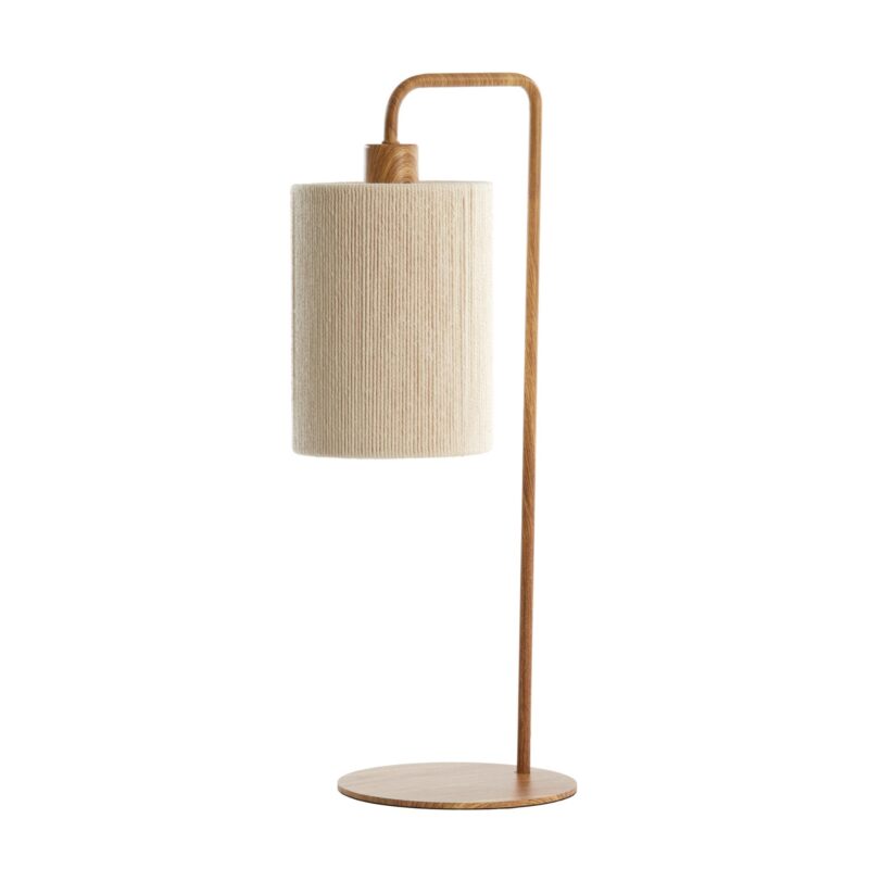 Lámpara de mesa Japandi beige/natural curva Light & Living Donio - Imagen 2