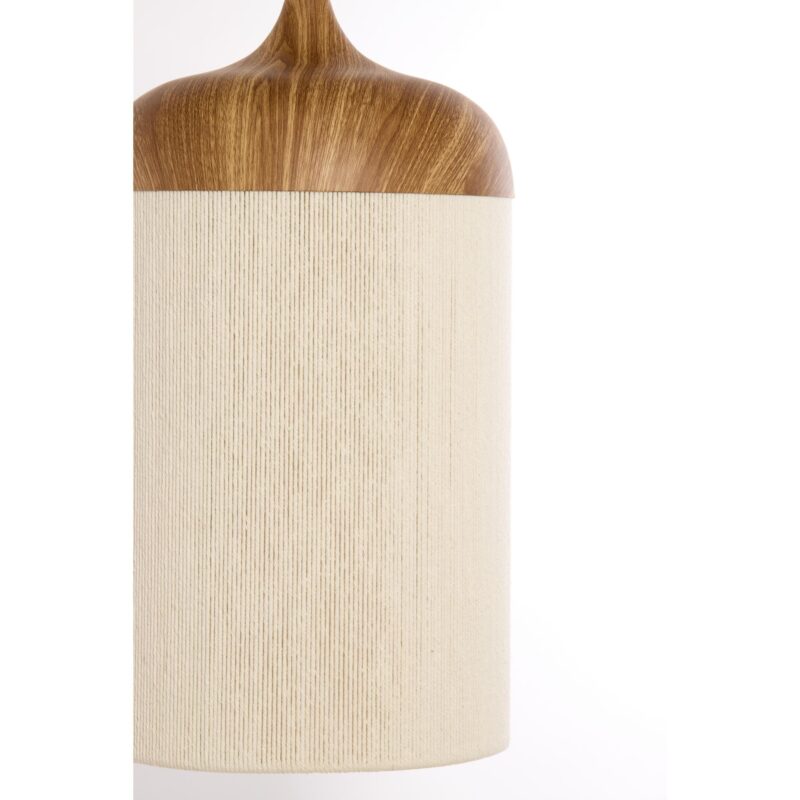 Lámpara colgante beige/natural con forma de vaso de hilo de algodón Light & Living Dania - Imagen 2