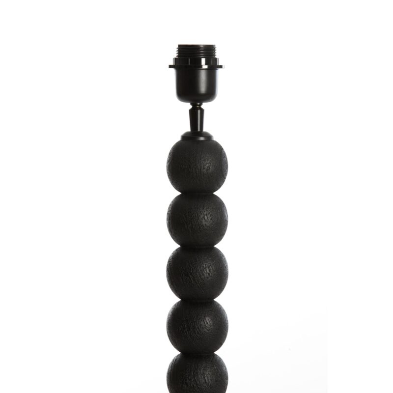 Lámpara de mesa negra con bolas de madera Light & Living Veglio - Imagen 2