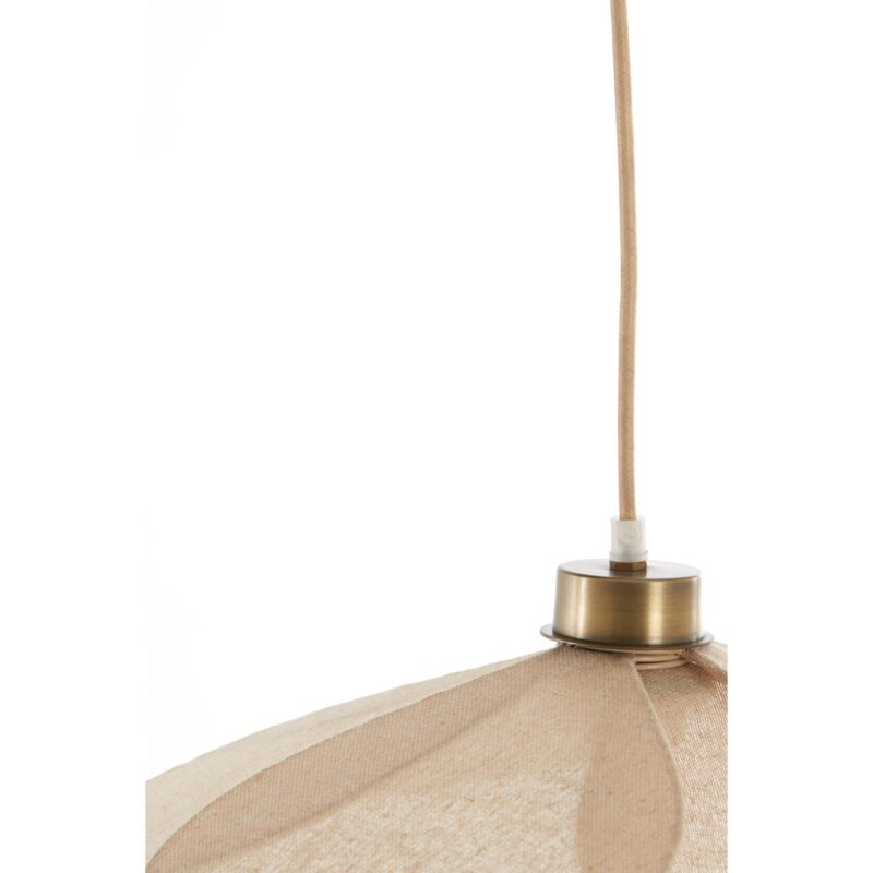 Lámpara colgante beige con forma de flor de tela Light & Living Fyano - Imagen 2