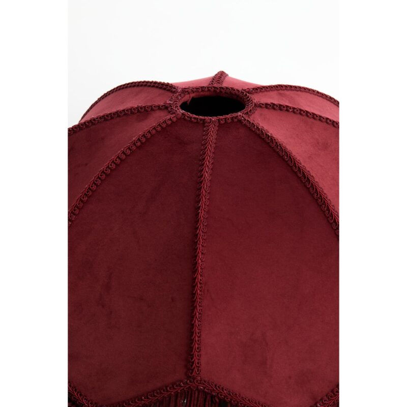 Pantalla de lámpara vintage roja de terciopelo Light & Living Malacia - Imagen 3