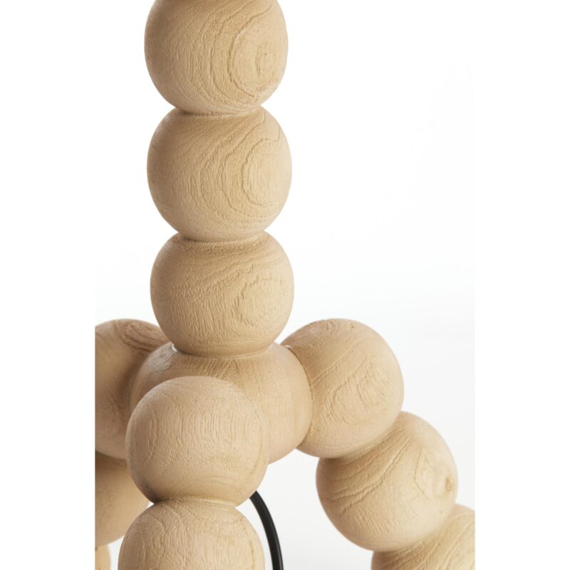 Lámpara de mesa natural con bolas de madera Light & Living Veglio - Imagen 3