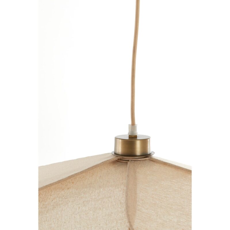 Lámpara colgante beige con forma de flor de tela Light & Living Fyano - Imagen 3