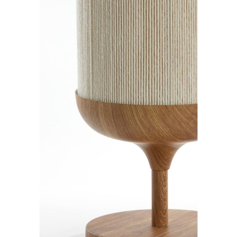 Lámpara de mesa Japandi beige/natural en forma de vaso Light & Living Dania - Imagen 3