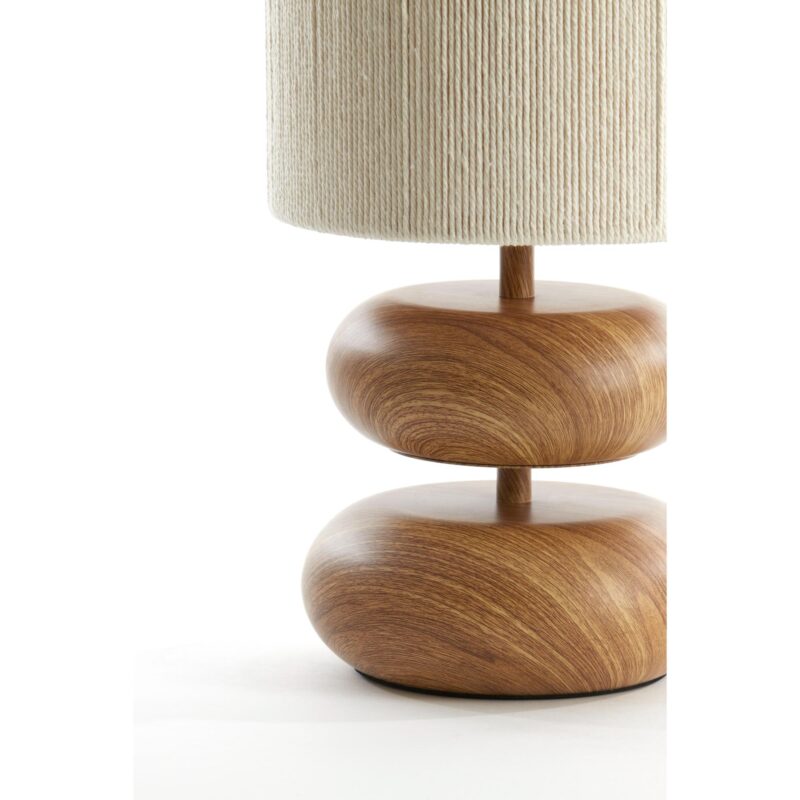 Lámpara de mesa Japandi natural con 2 estantes de madera Light & Living Danialo - Imagen 3