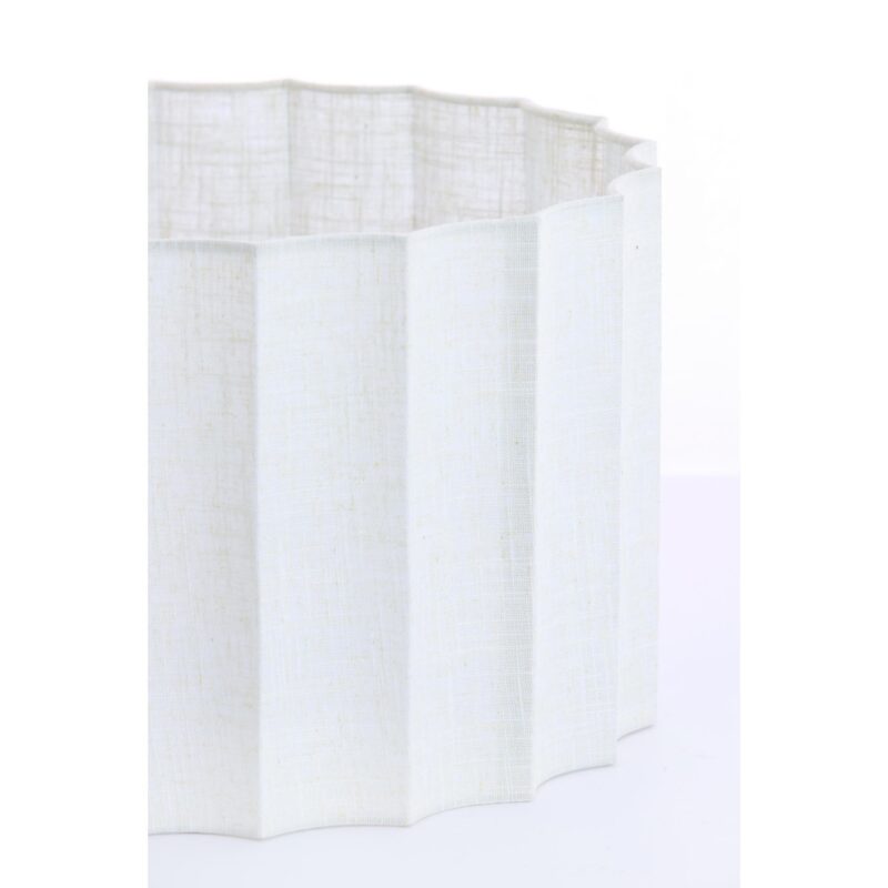 Pantalla de lámpara cilíndrica blanca plisada Light & Living Disli - Imagen 3