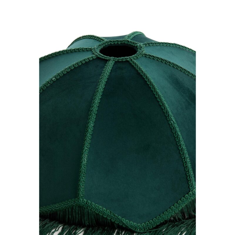 Pantalla de lámpara vintage verde de terciopelo Light & Living Malacia - Imagen 3