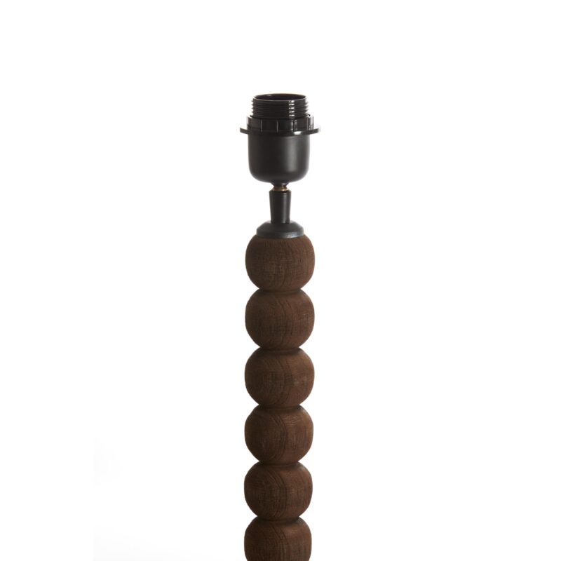 Lámpara de mesa marrón oscuro con bolas de madera Light & Living Veglio - Imagen 3